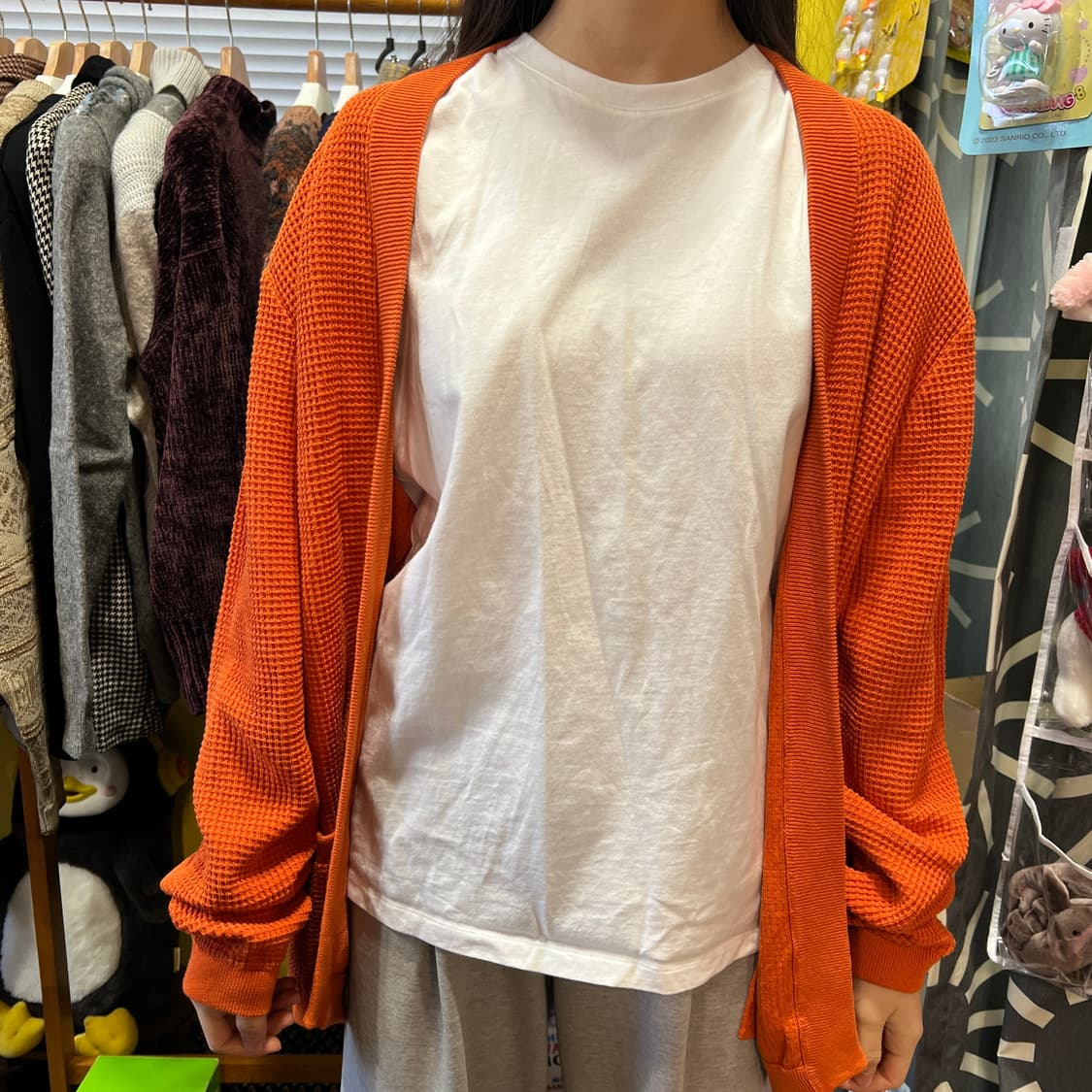 [Beams][Japanese Vintage] 빔즈 와플지 가디건 상품이미지3