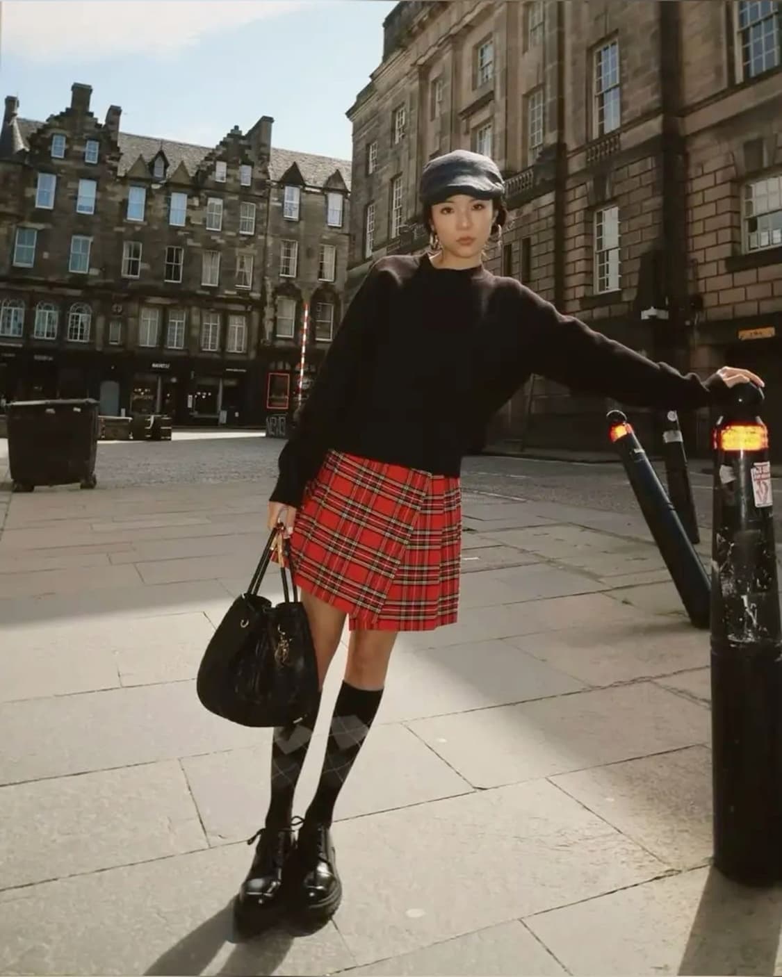 헤지스 울100 체크스커트 상품이미지8