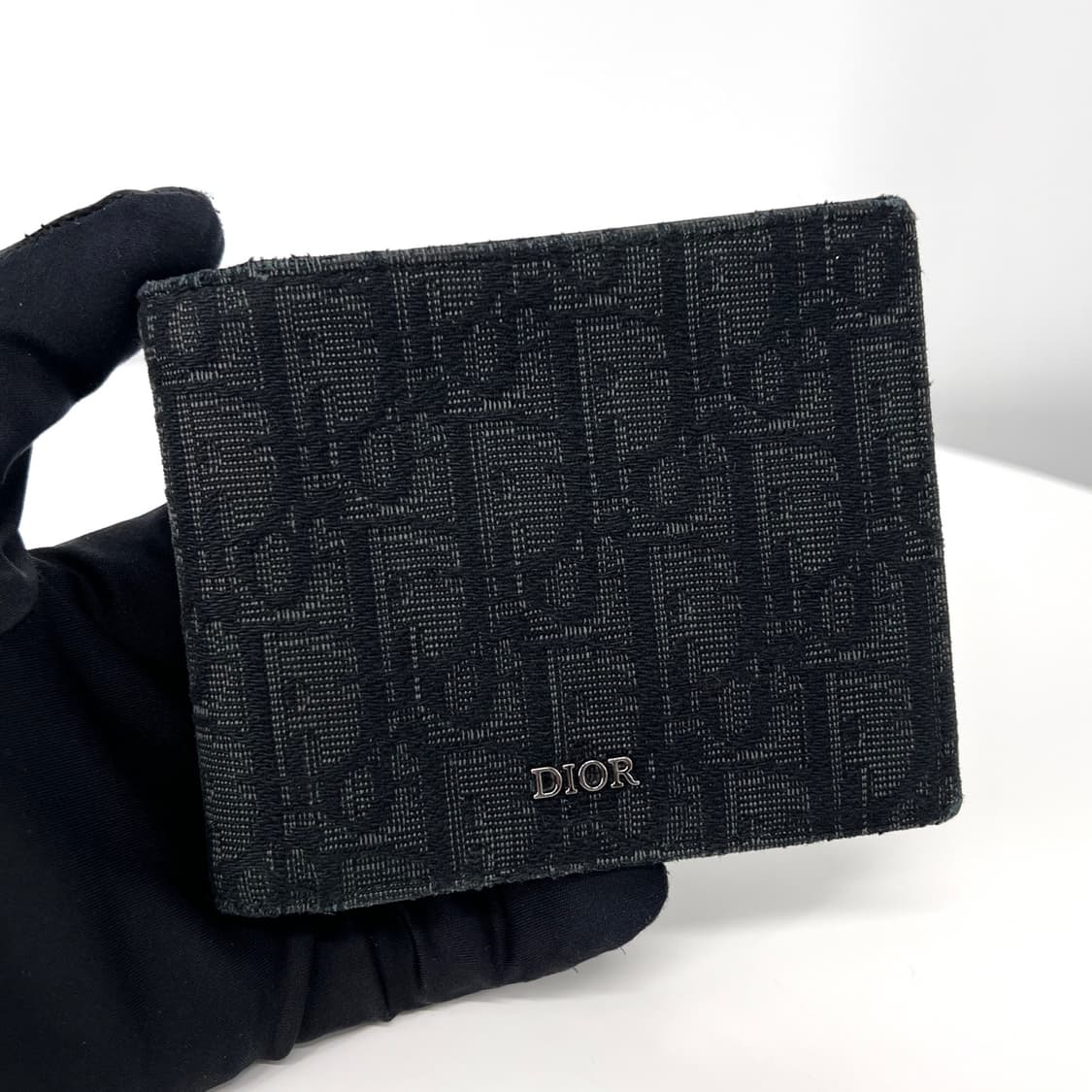 디올 오블리크 자카드 남성 반지갑 블랙 상품이미지2