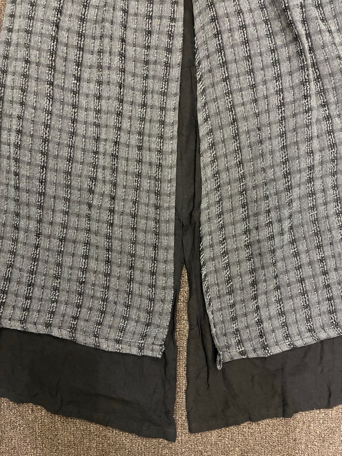 OS)Japanese vintage 여성 레이어드 트임 롱 스커트 상품이미지3