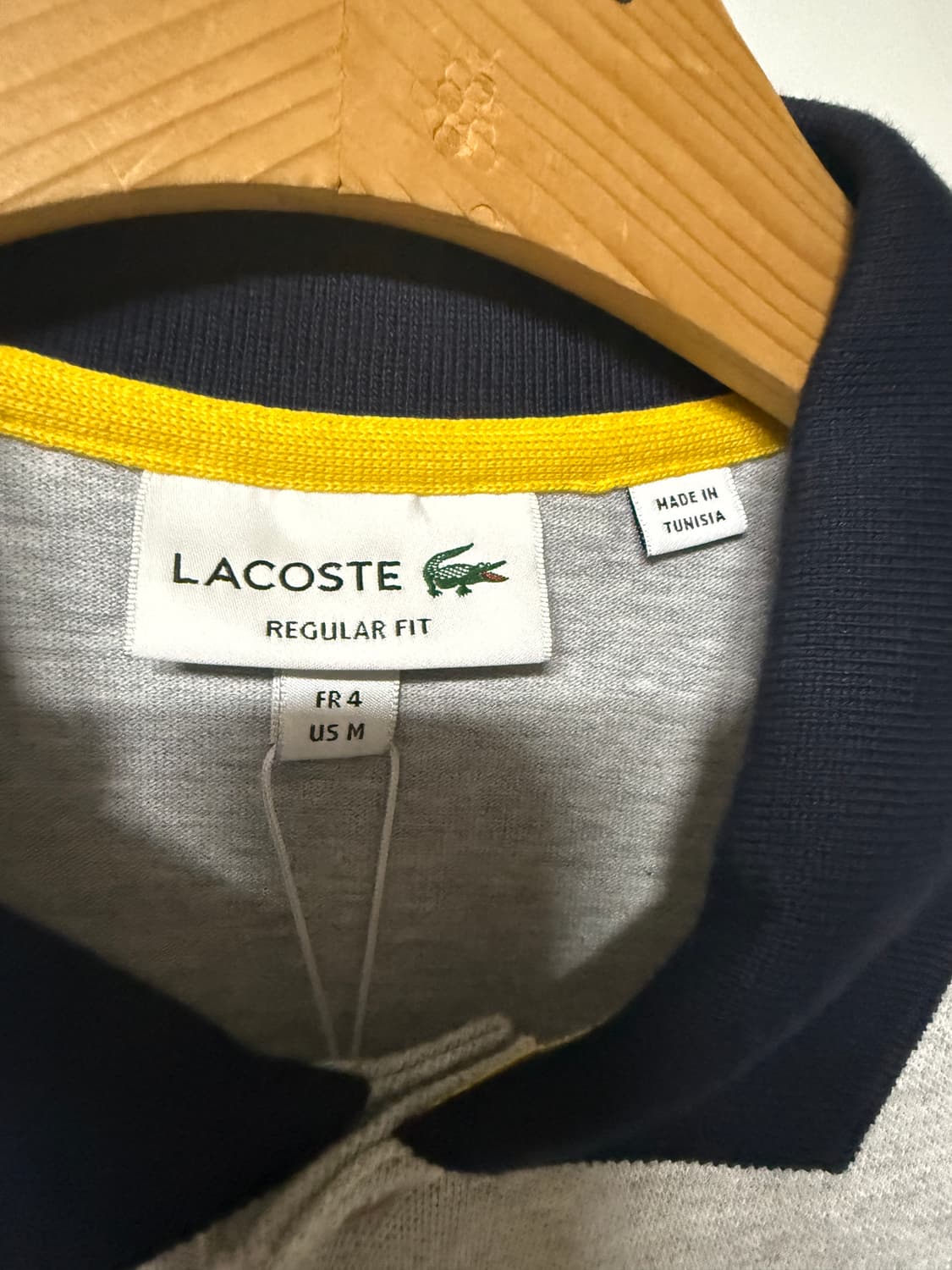 라코스테 컬러블록 반팔 카라티 그레이/블루 상품이미지3