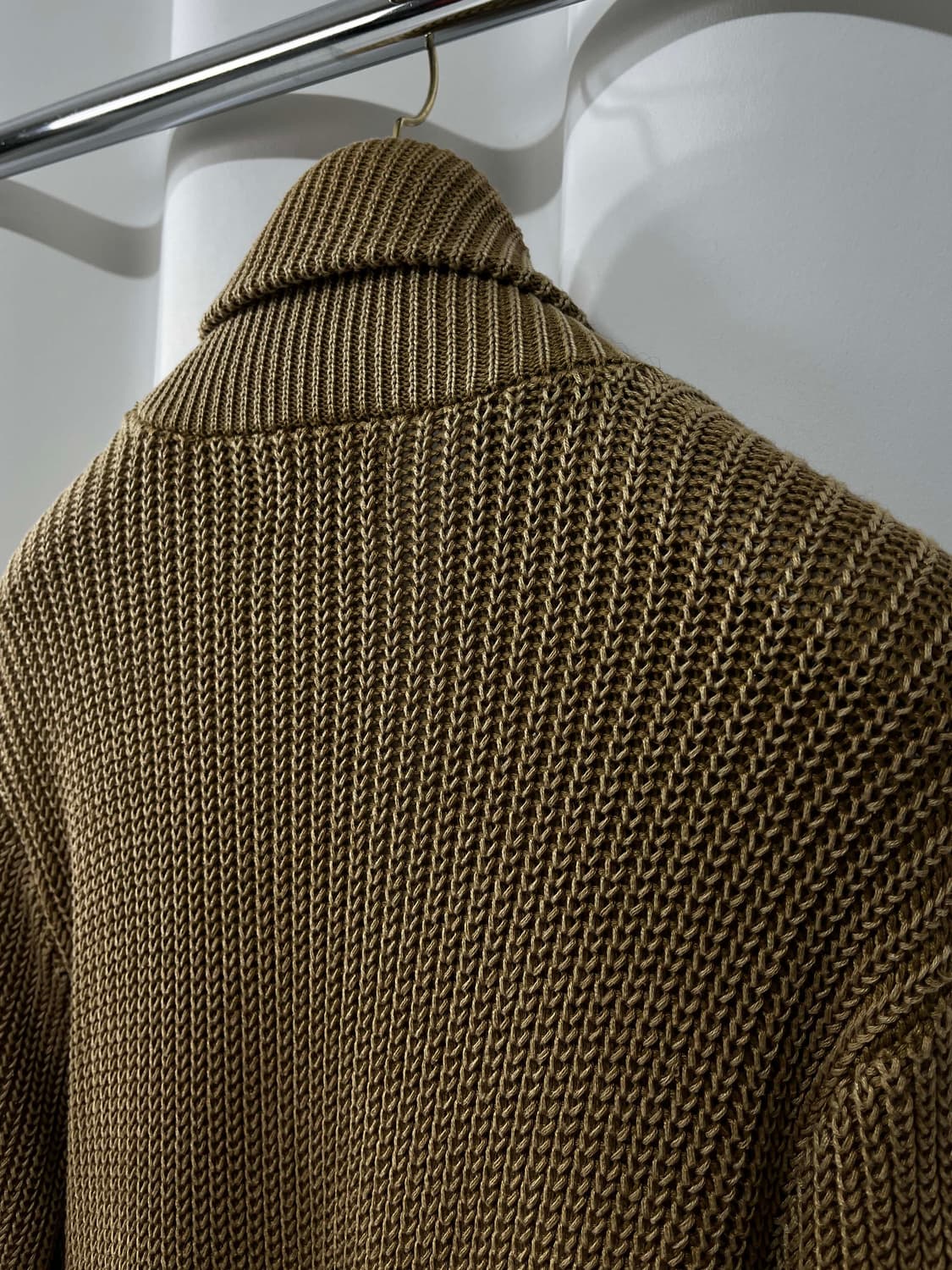 폴로 랄프로렌 탄베이지 피그먼트 워시드 코튼 셔들 니트 자켓 상품이미지7