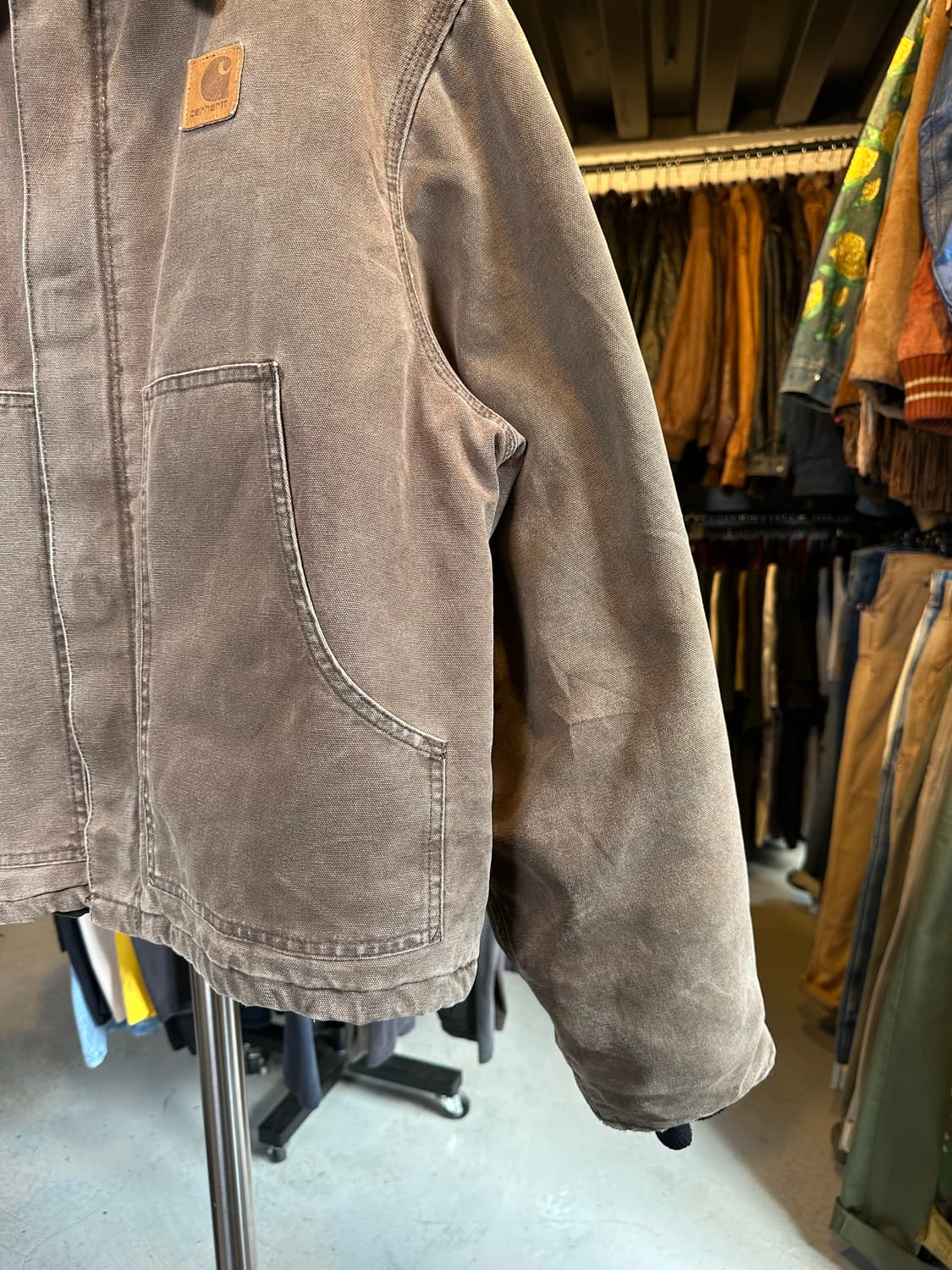 00s 칼하트 디트로이트 페이드 덕 컨버스 워크 자켓 상품이미지5