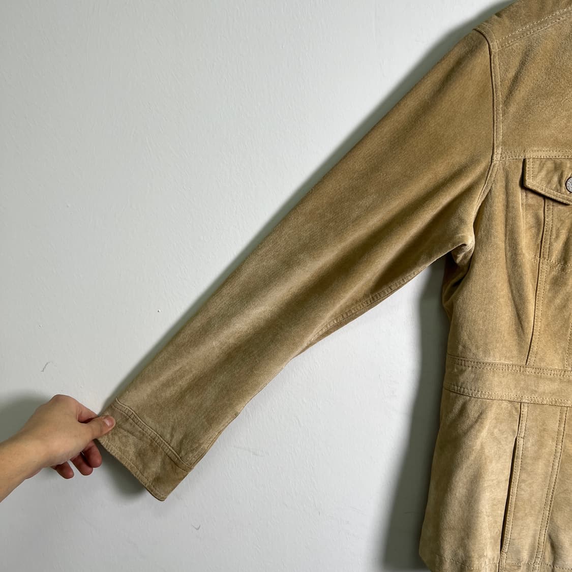 에디바우어 베이지 스웨이드 자켓 L 상품이미지7