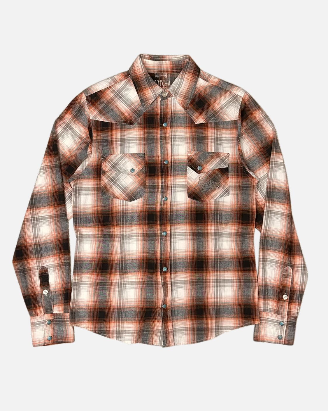 embroidery western orenge shirt 상품이미지2