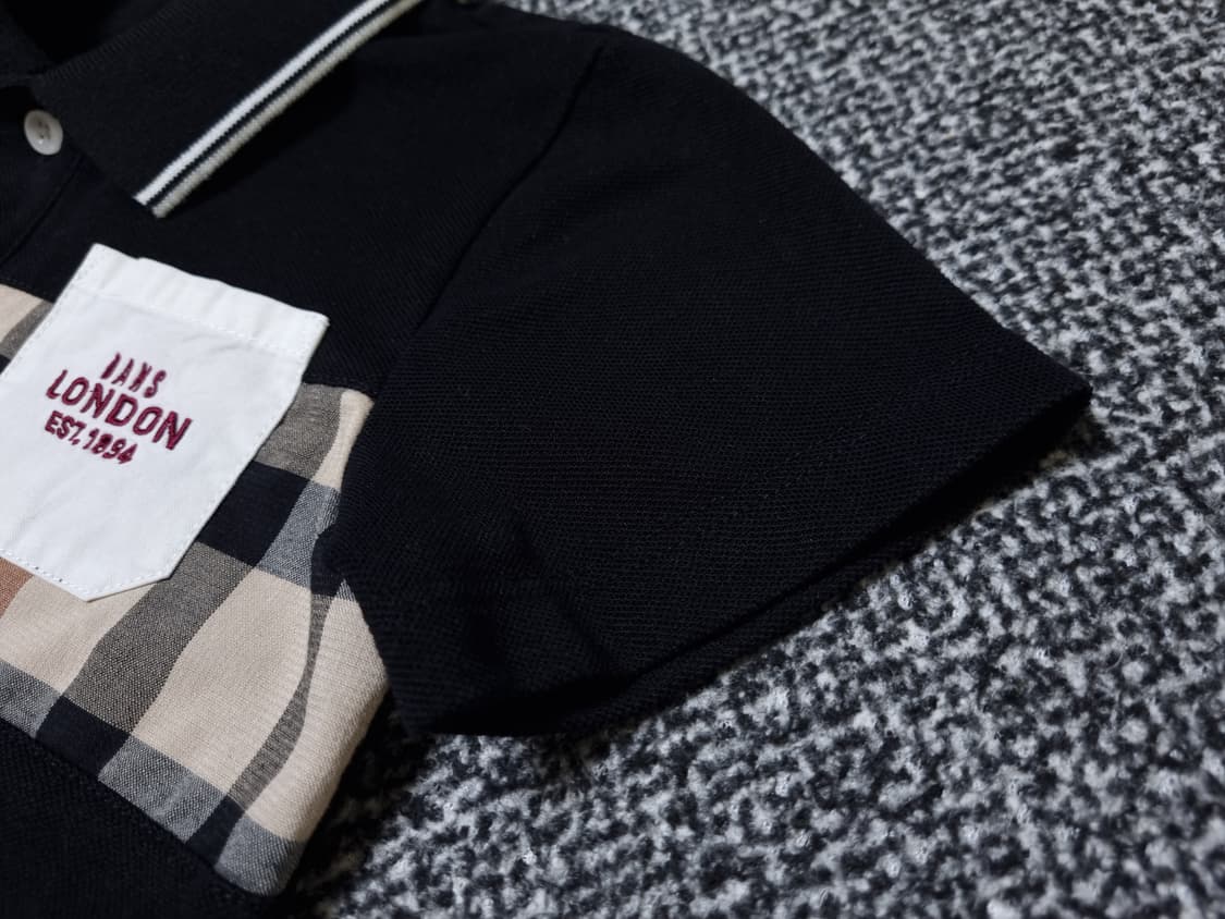 [무료배송][110]닥스 키즈 체크 반팔티 카라티 상품이미지6