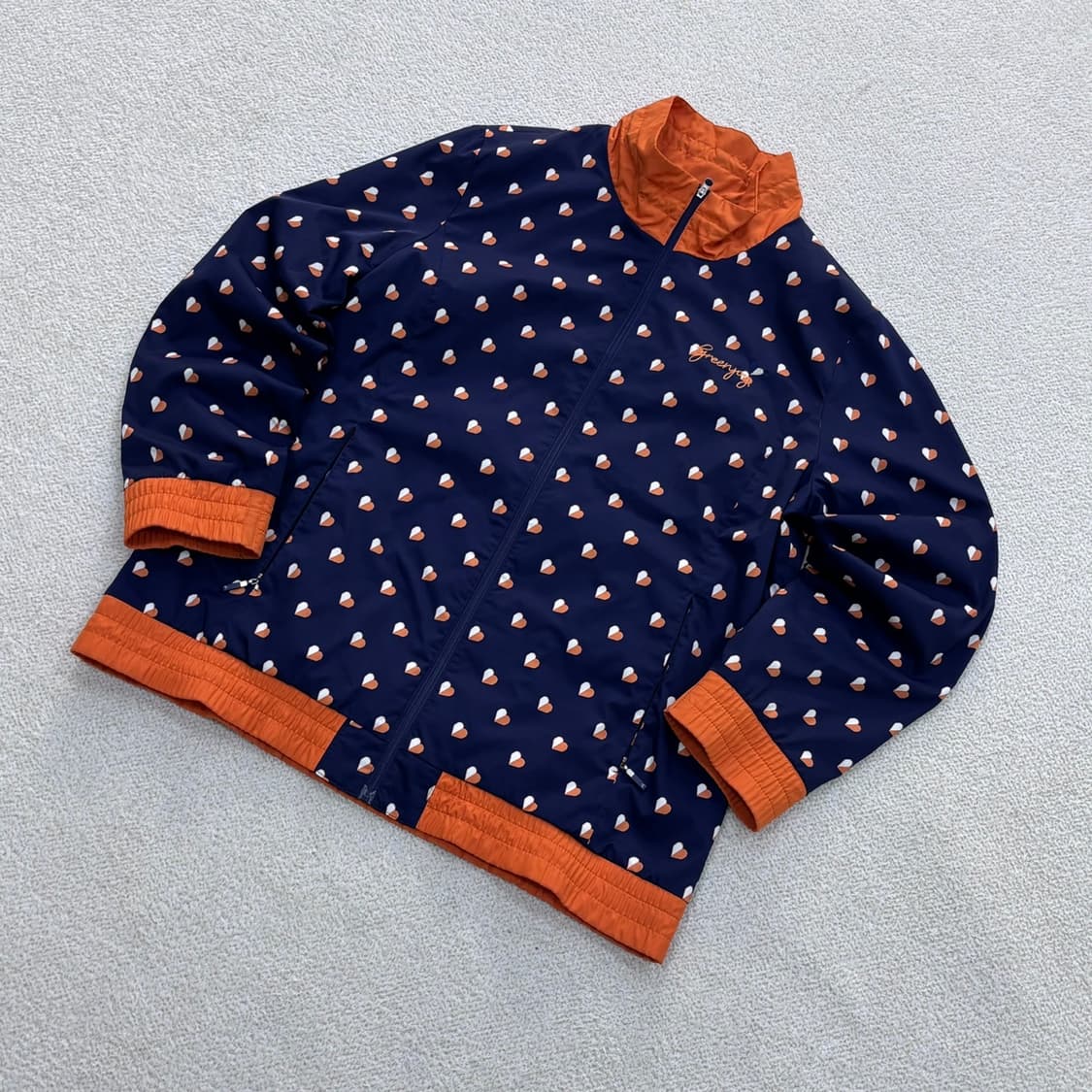 100 그린조이 하트패턴 바람막이 자켓 0424E 상품이미지1