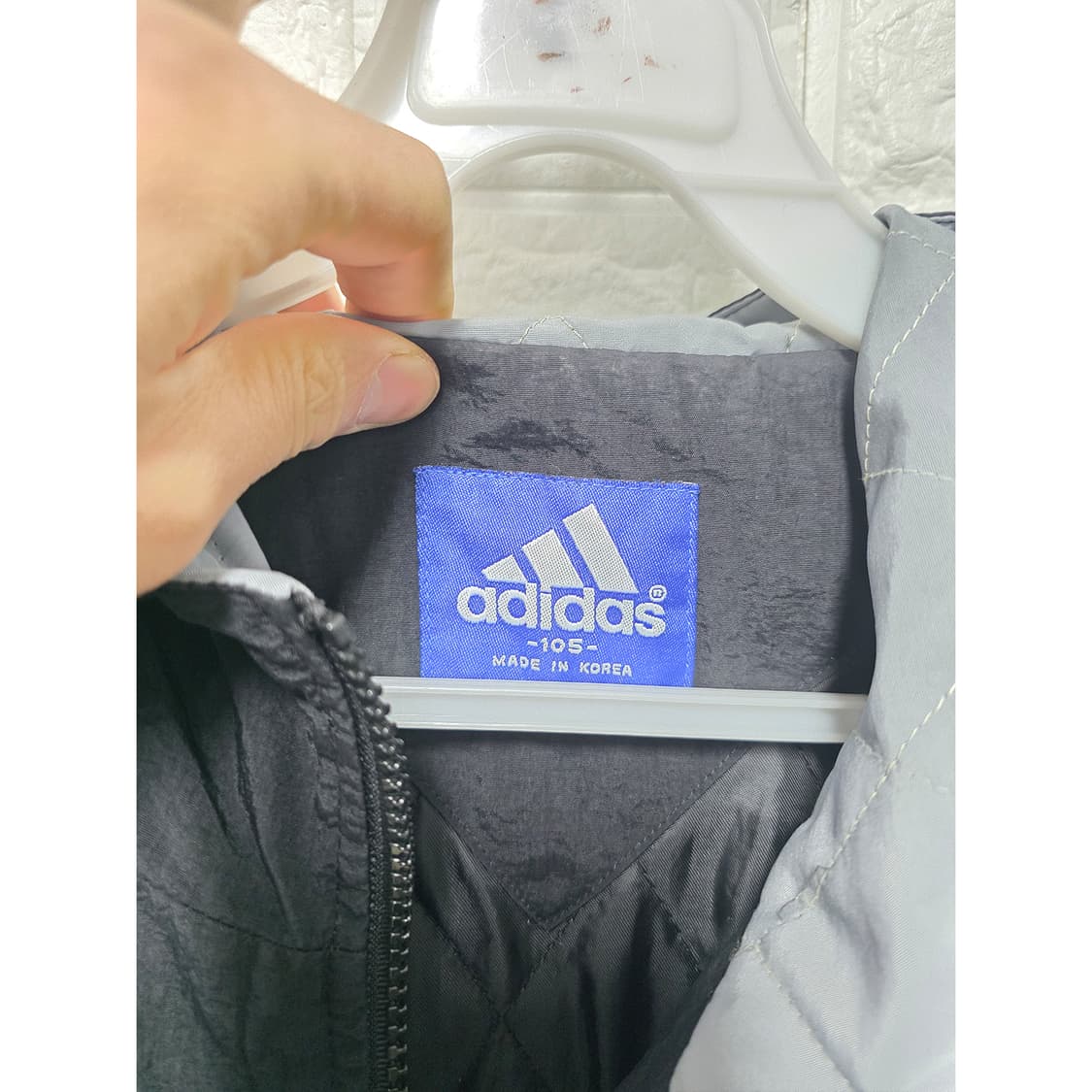 택포) 아디다스 블랙 올드스쿨 후드 바람막이 105 상품이미지2