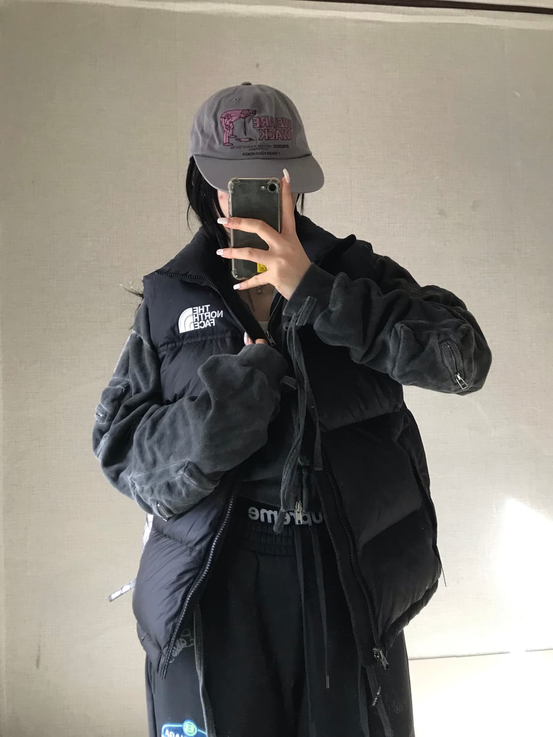 노페 700 눕시 블랙 조끼패딩 상품이미지1