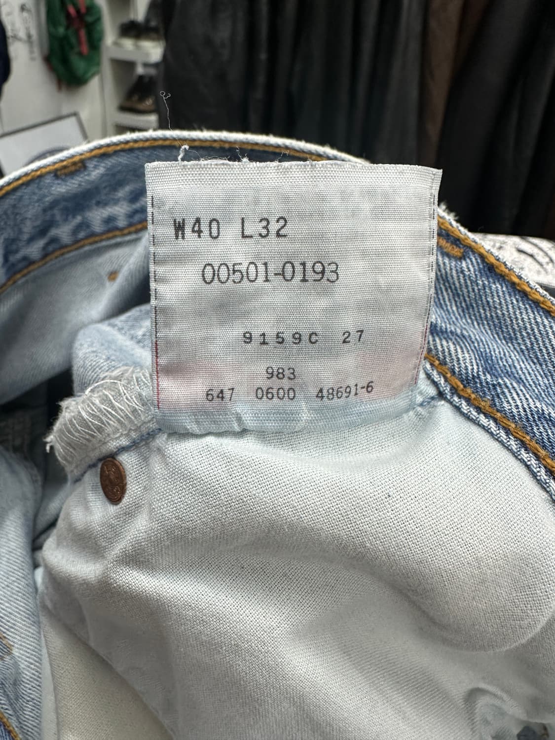 2000' 리바이스 501 데님 팬츠 40x32 상품이미지6