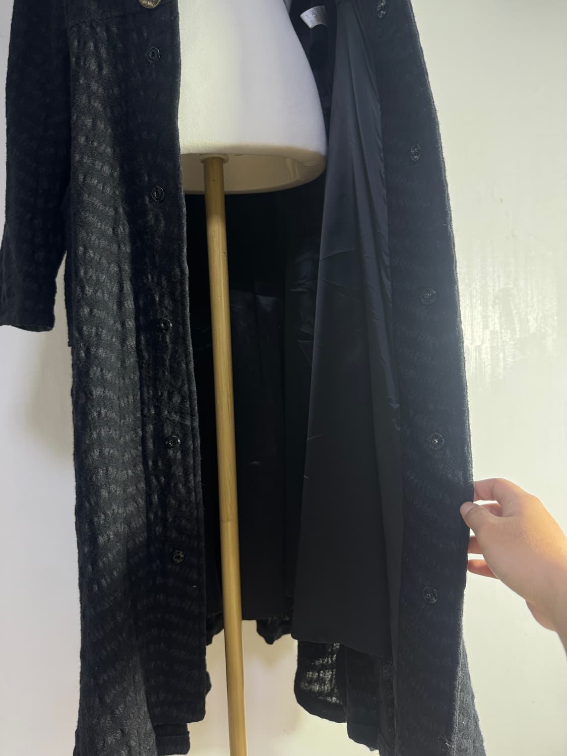 Takezo toyoguchi 수축 가공 울 롱 코트 요지야마모토  상품이미지7