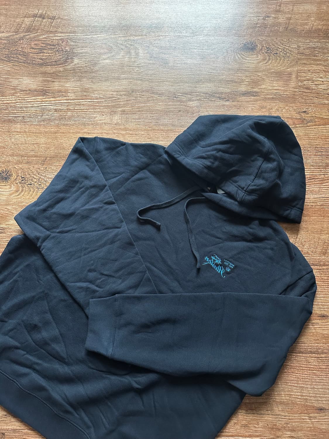 [L] 라프시몬스 19AW 일루션 후드 다크 네이비 새상품 상품이미지3