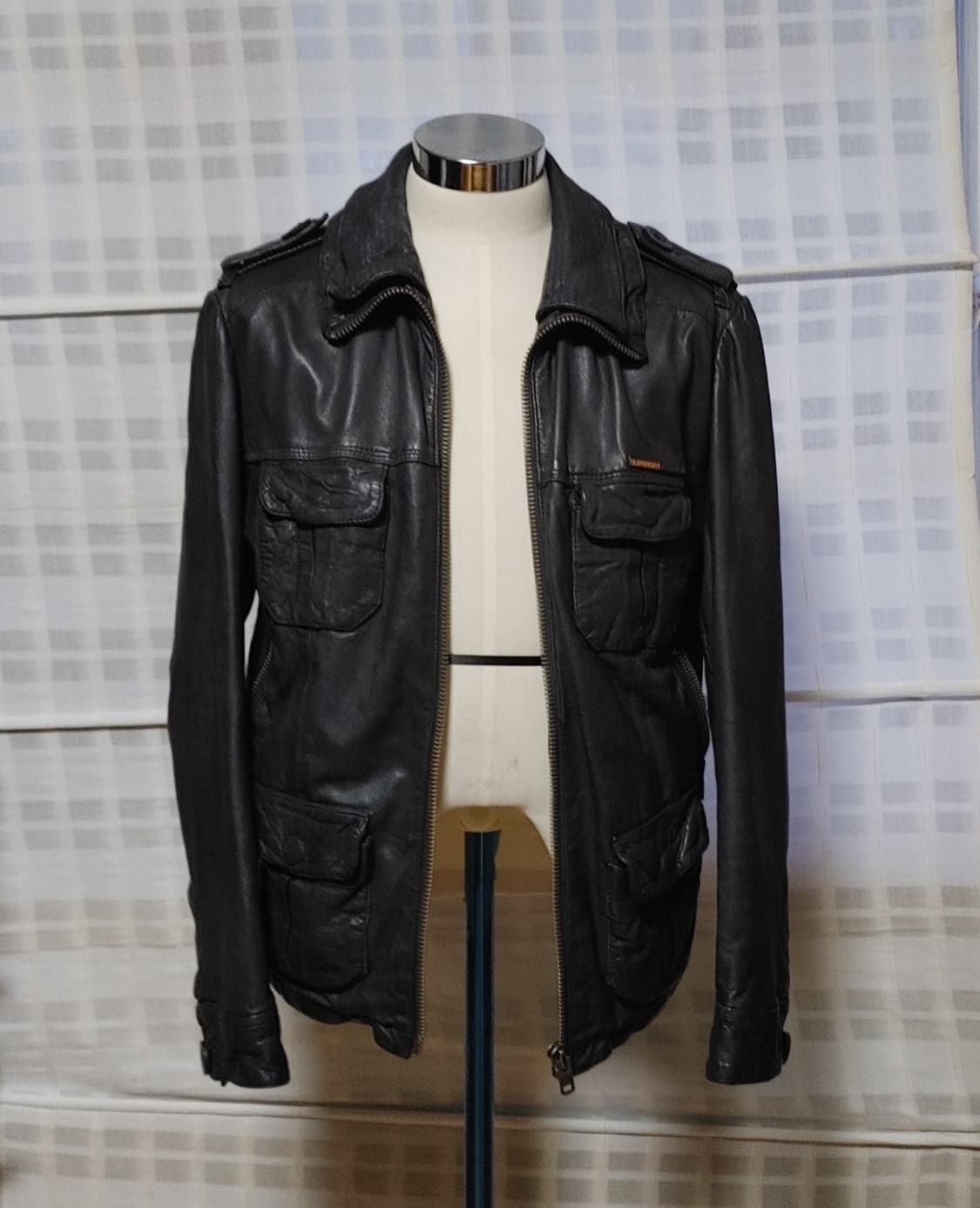 (100% 가죽) 슈퍼드라이 브라운 가죽 자켓 M (95~100) 상품이미지1