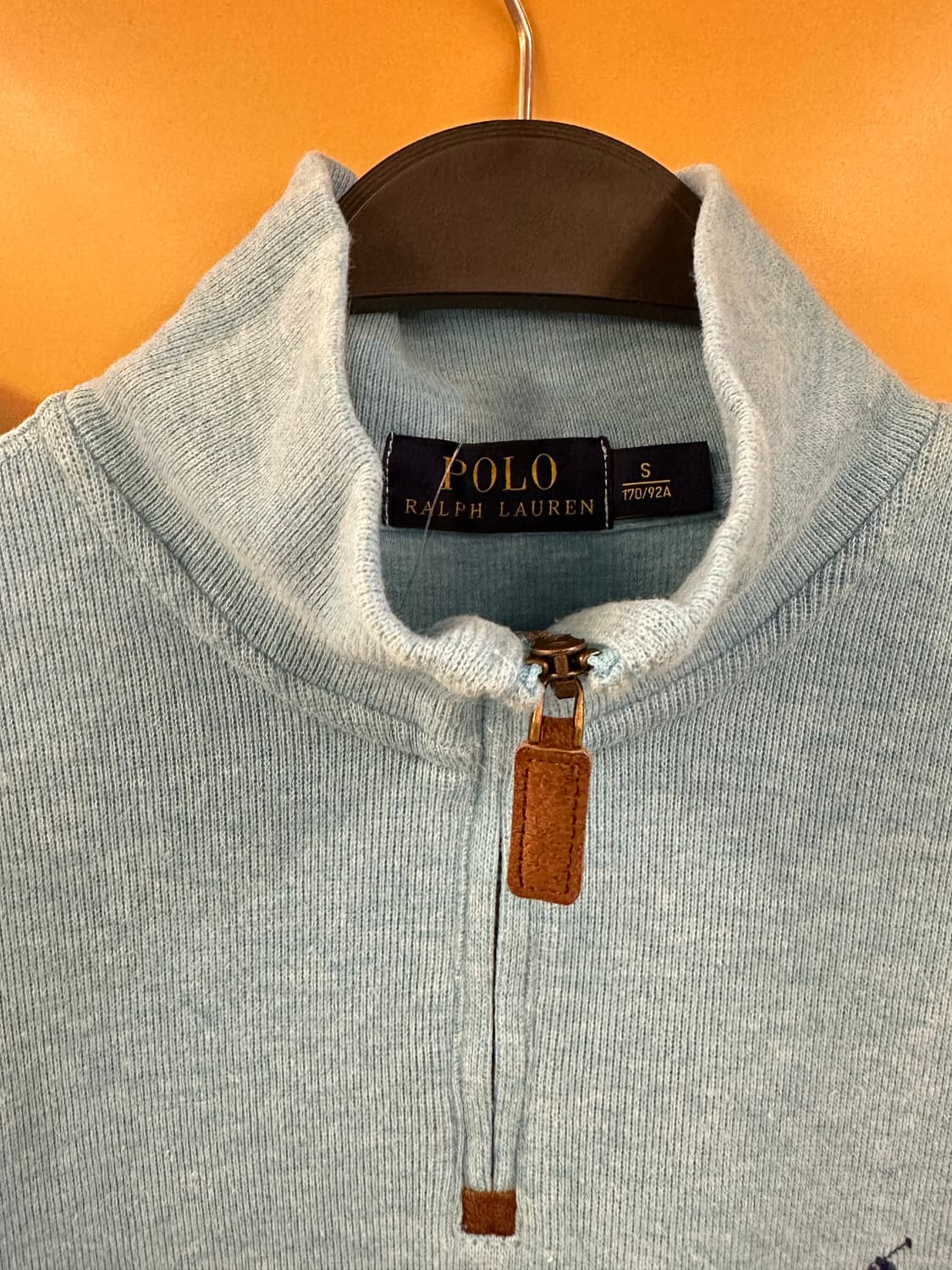 POLO 폴로 스카이블루 반집업니트 상품이미지3