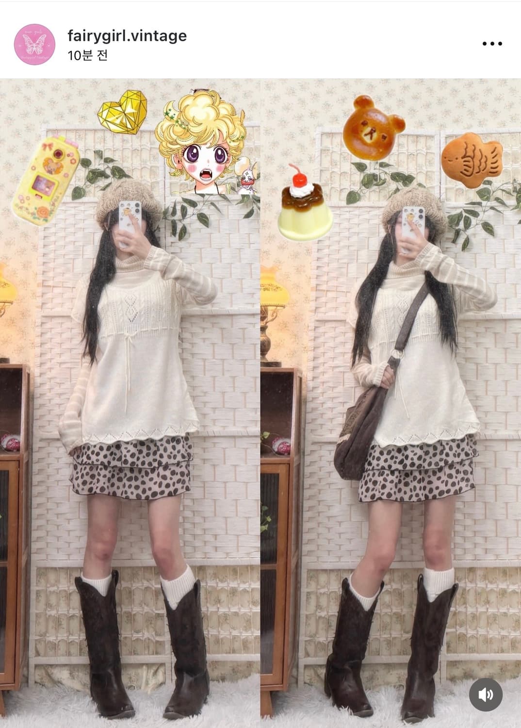 페어리걸 빈티지 슈가슈가룬 바닐라세트 마루빈티지모리노가토카모메산장라떼갸루 상품이미지1