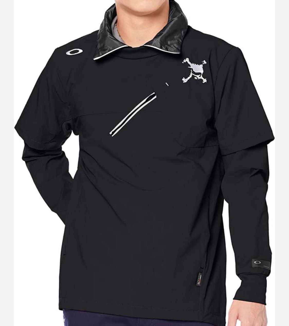 오클리 SKULL 2WAY 윈드브레이커 풀오버 블랙 자켓 상품이미지8