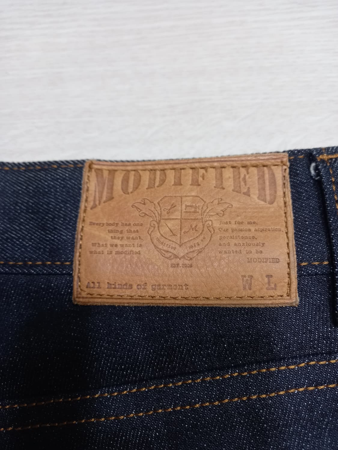 30 새상품 MODIFIED 스판 슬림일자진 블랙 30-214 상품이미지5