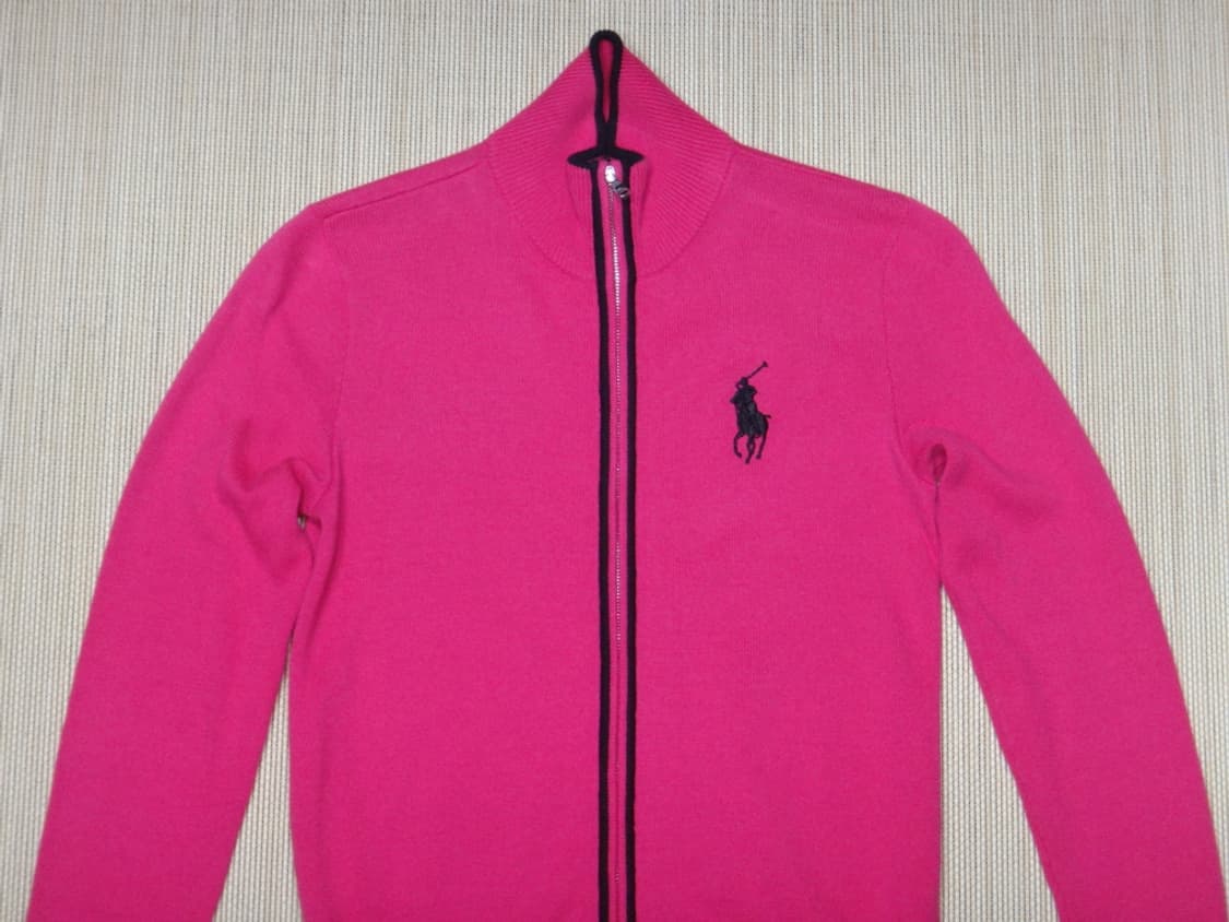 (XS) 폴로골프 빅포니 자수 여성 터틀넥 니트 집업 상품이미지3