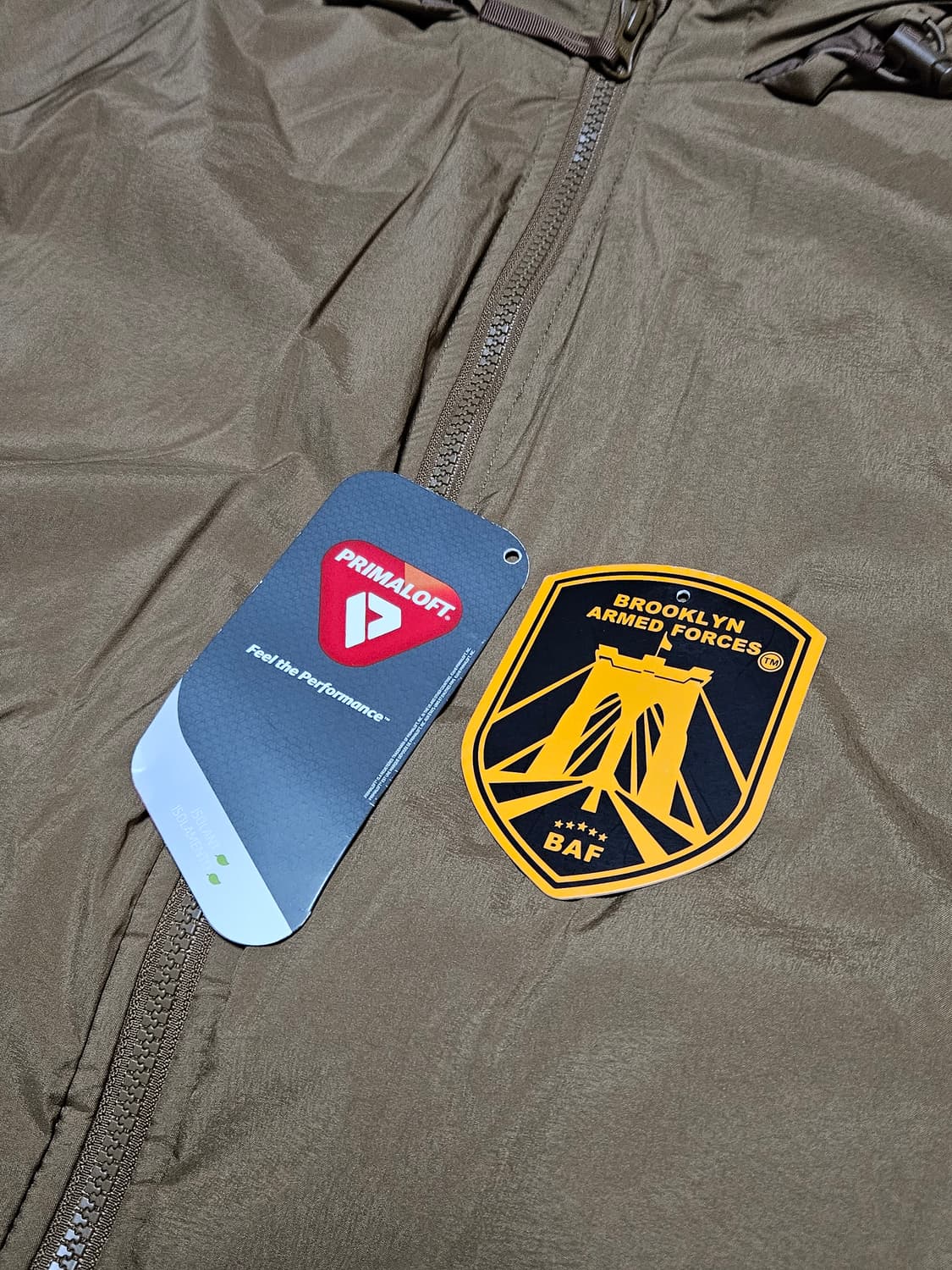 미군 BAF 프리마로프트 레벨7 패딩 탄 컬러 상품이미지2