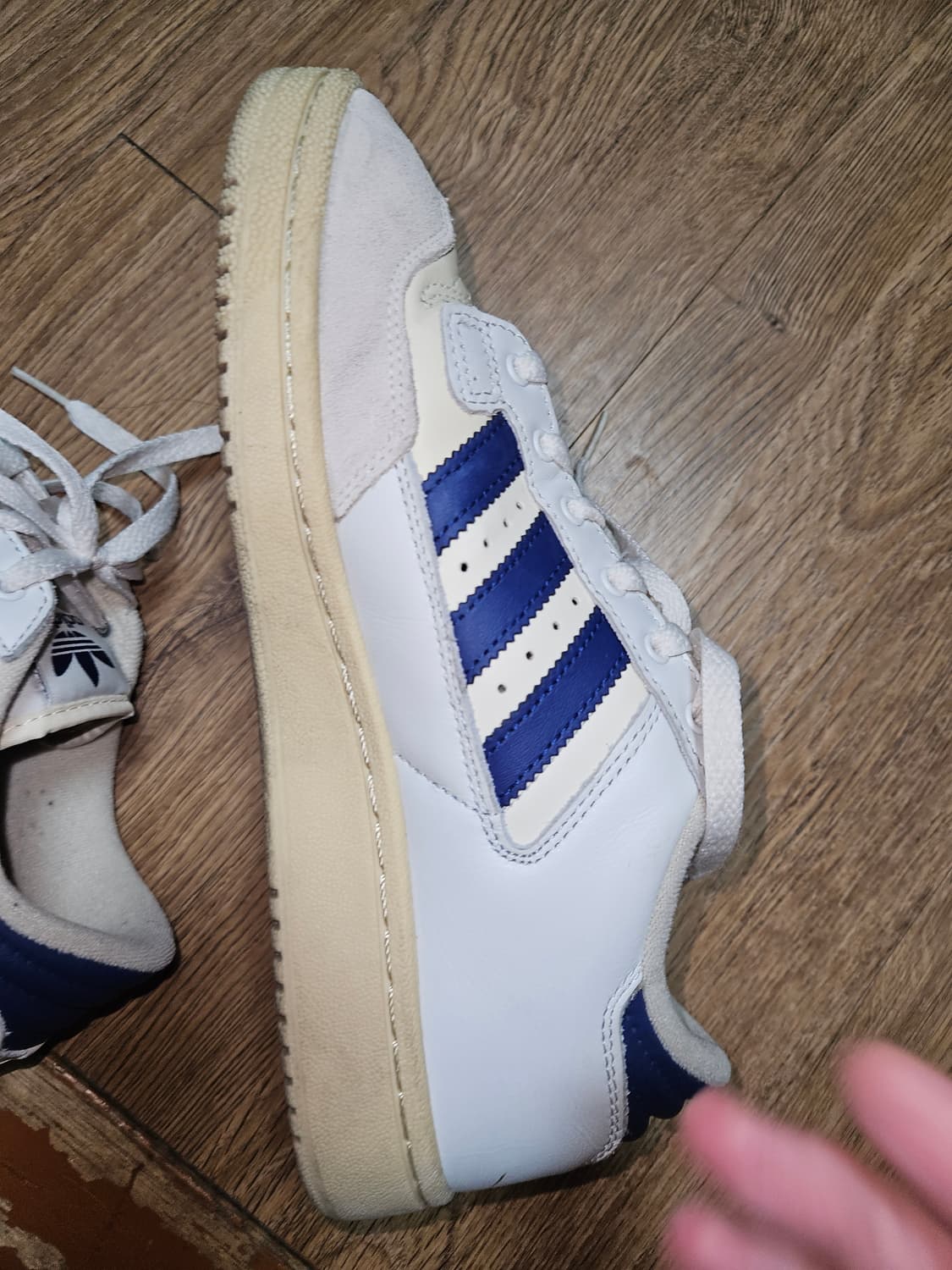 실착1회)아디다스 센테니얼 85로우 블루입니다 상품이미지4