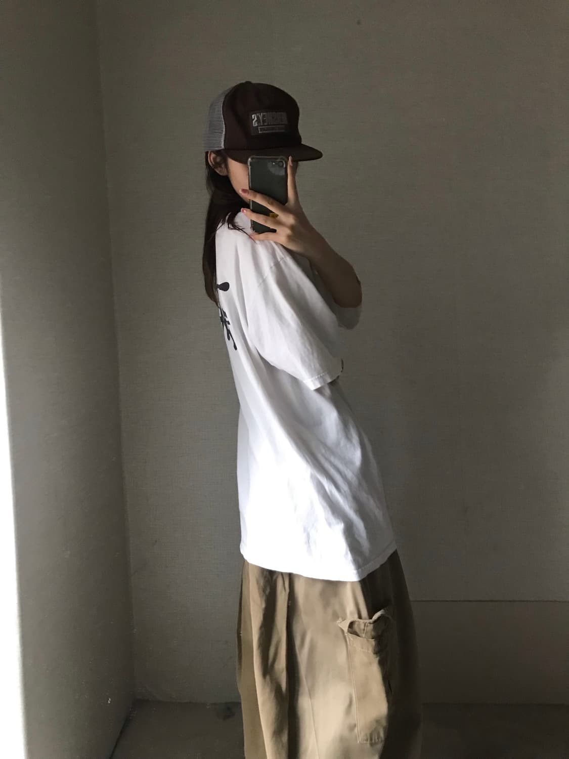 스투시 화이트 오버핏 반팔티셔츠 상품이미지3