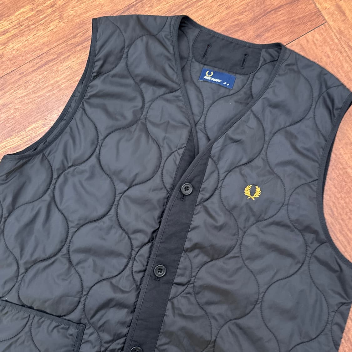M(100) 프레드페리 퀼팅 베스트  상품이미지3