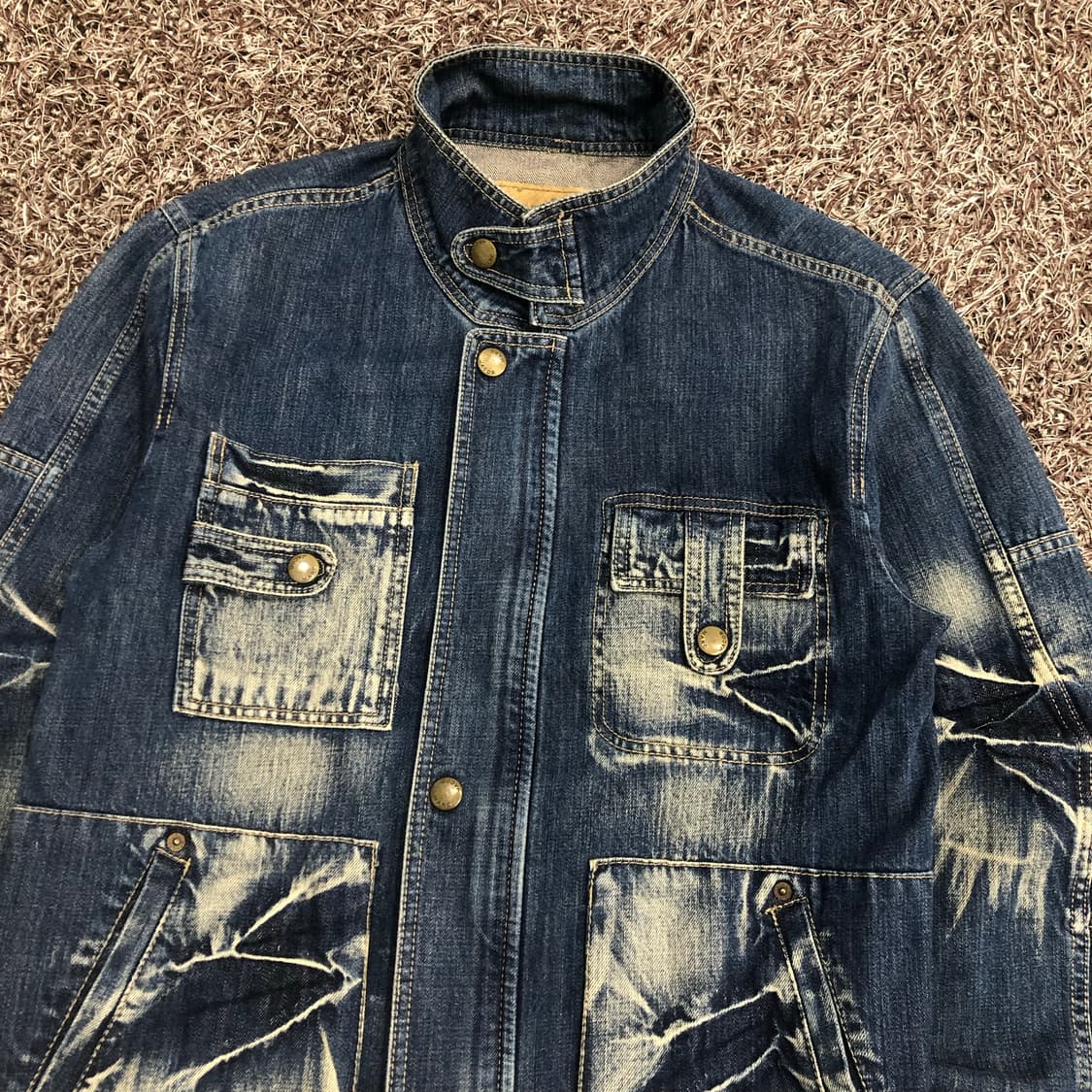 빈티지 워싱 멀티포켓 데님 자켓 상품이미지2