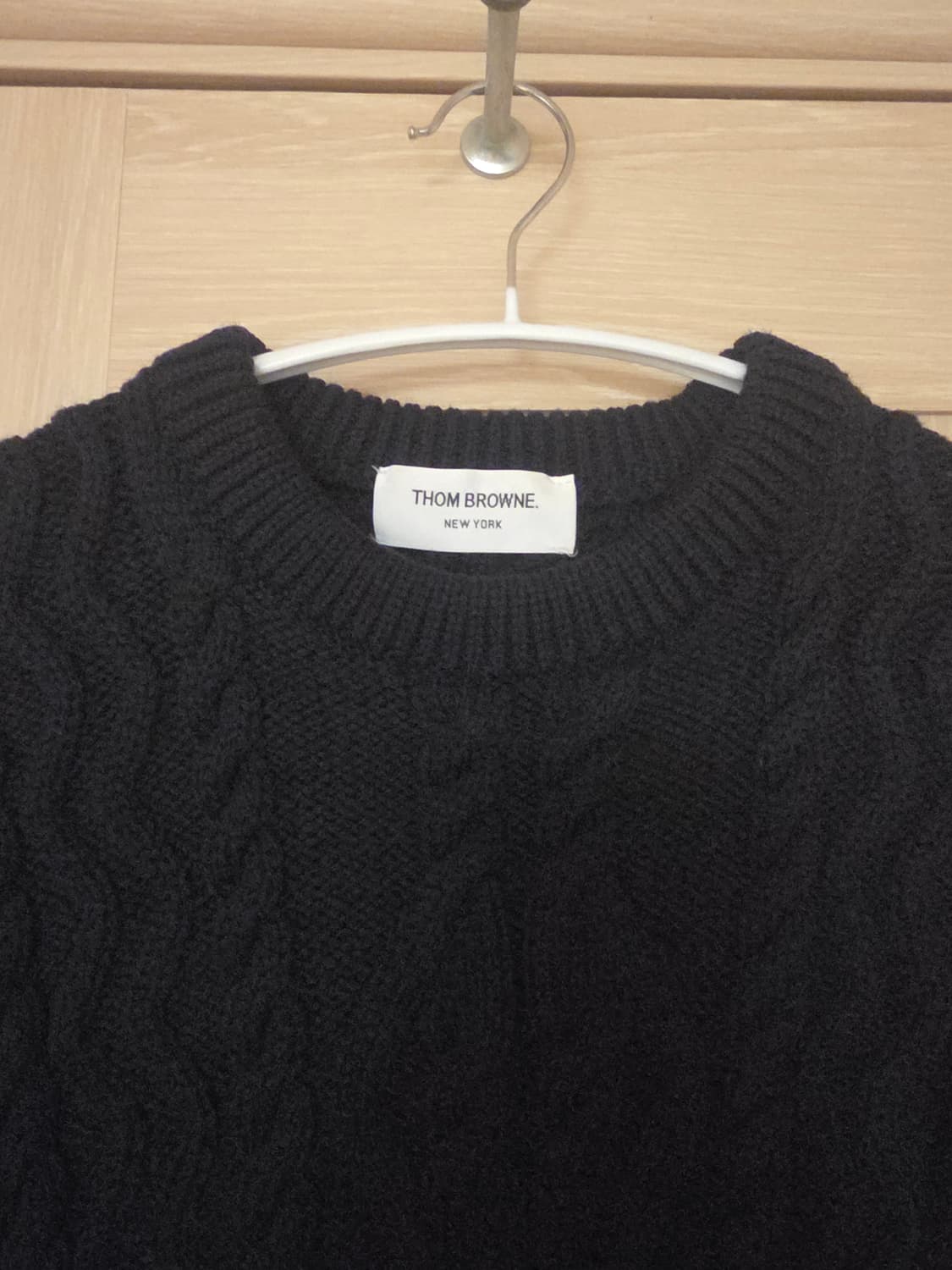 [ 2Size ] 톰브라운 네이비 아란 케이블 니트 상품이미지6