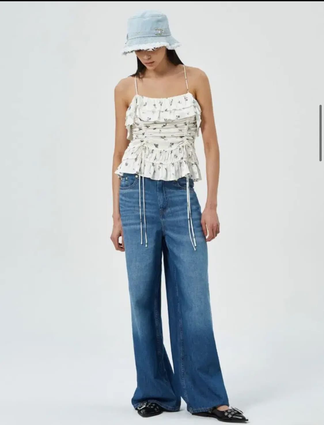 가니 GANNI 데님 버킷햇 S(새상품) 상품이미지6