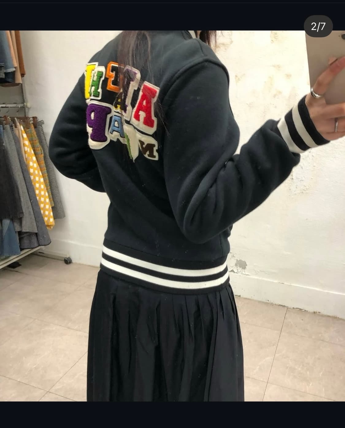 딱붙핏!!))) 베이프 바시티 자켓 상품이미지3