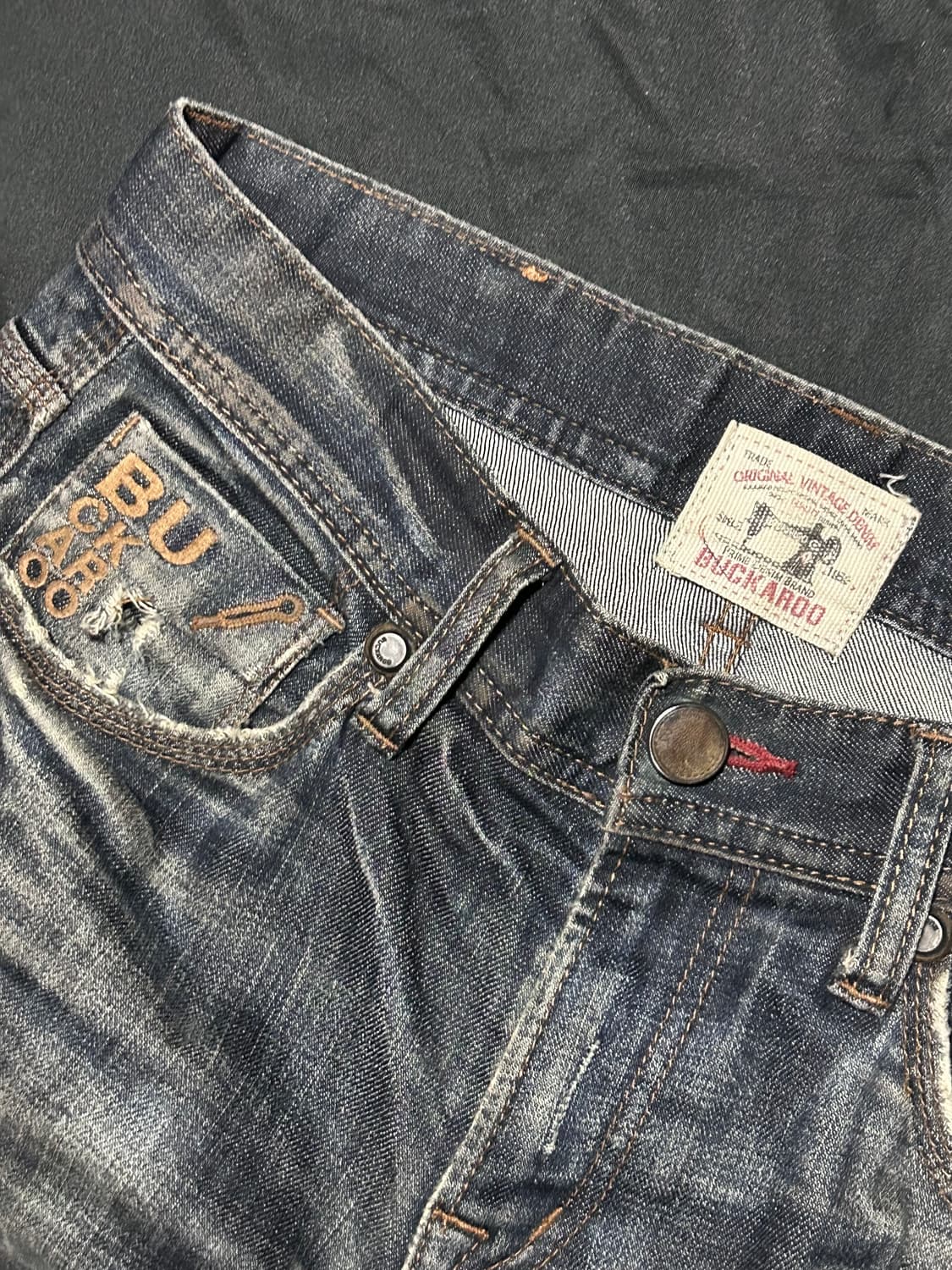 destroyed ripped-reborn patch denim pant 상품이미지3