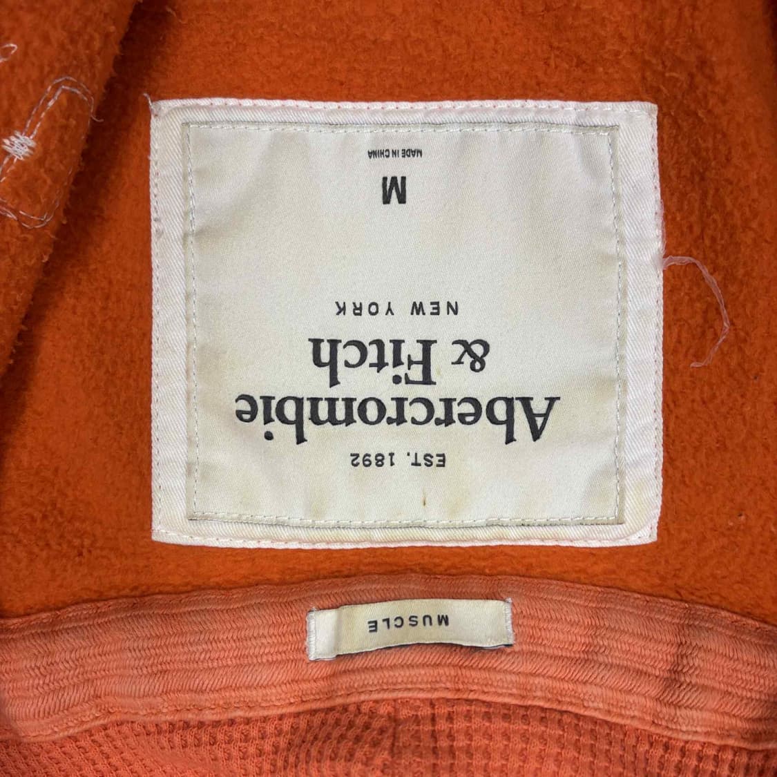 아베크롬비 y2k 올드스쿨 스웻 후드집업 희귀져지(M) 상품이미지3