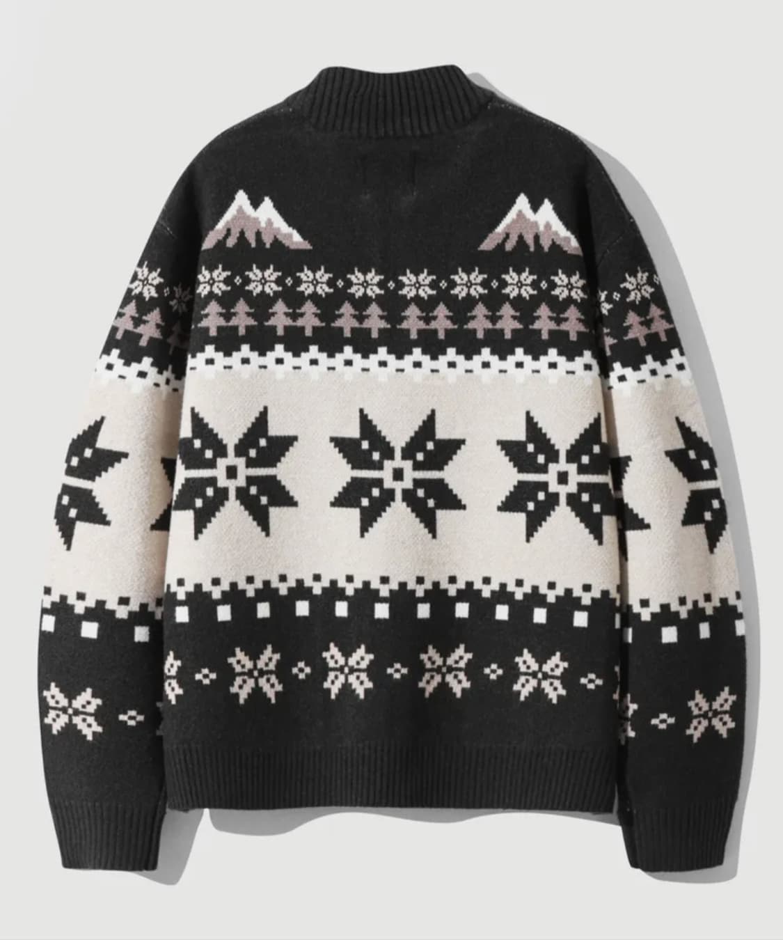 2WAY 에센셜 헤비웨이트 노르딕 가디건_차콜 그레이 [디미트리블랙] 상품이미지2