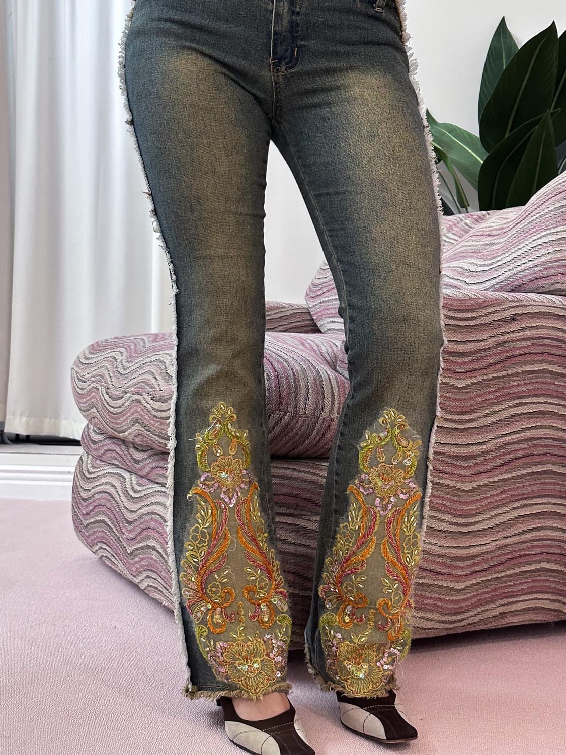 Beaded Fringe Denim  0187 상품이미지2