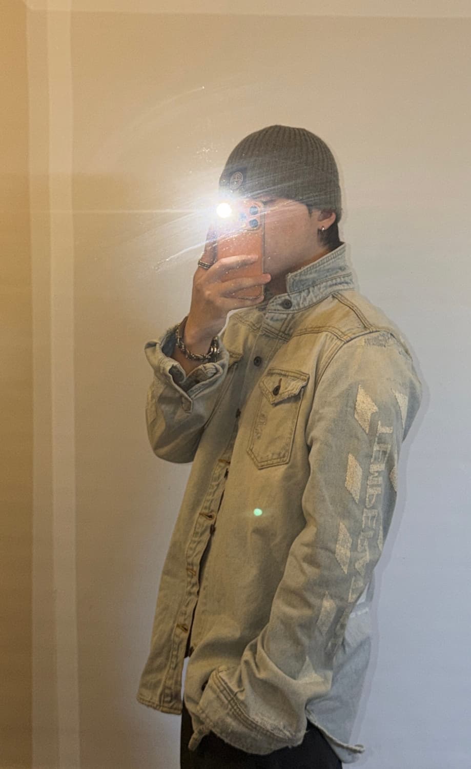 오프화이트 데님 셔츠 자켓 상품이미지2