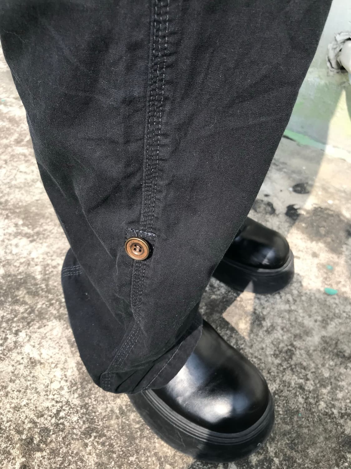 빈티지 블랙 로우라이즈 카고 팬츠 상품이미지4