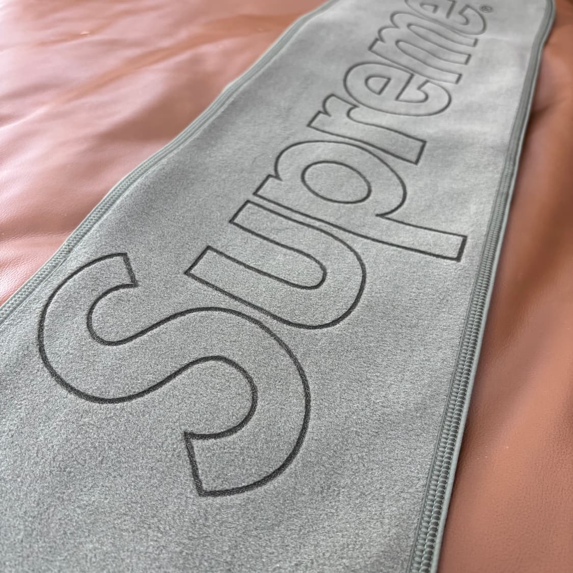 Supreme 슈프림 로고 카키 머플러 목도리 (Khaki) 상품이미지7