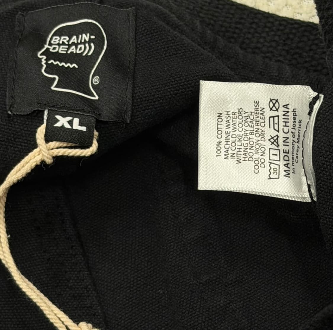 브레인데드 블랙 워시드 카펜터 트라우저 팬츠 바지 XL 상품이미지8