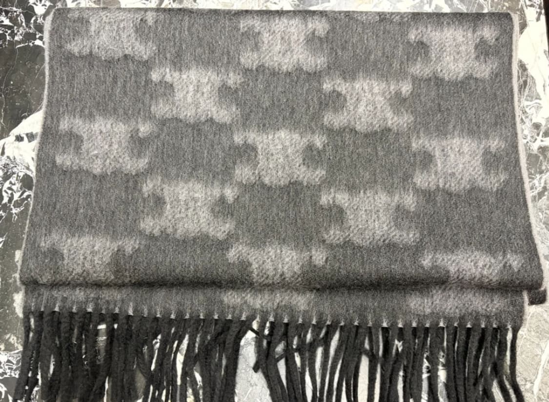 셀린느 머플러 트리오페 트리옹프 프린지 캐시미어 스카프 상품이미지1