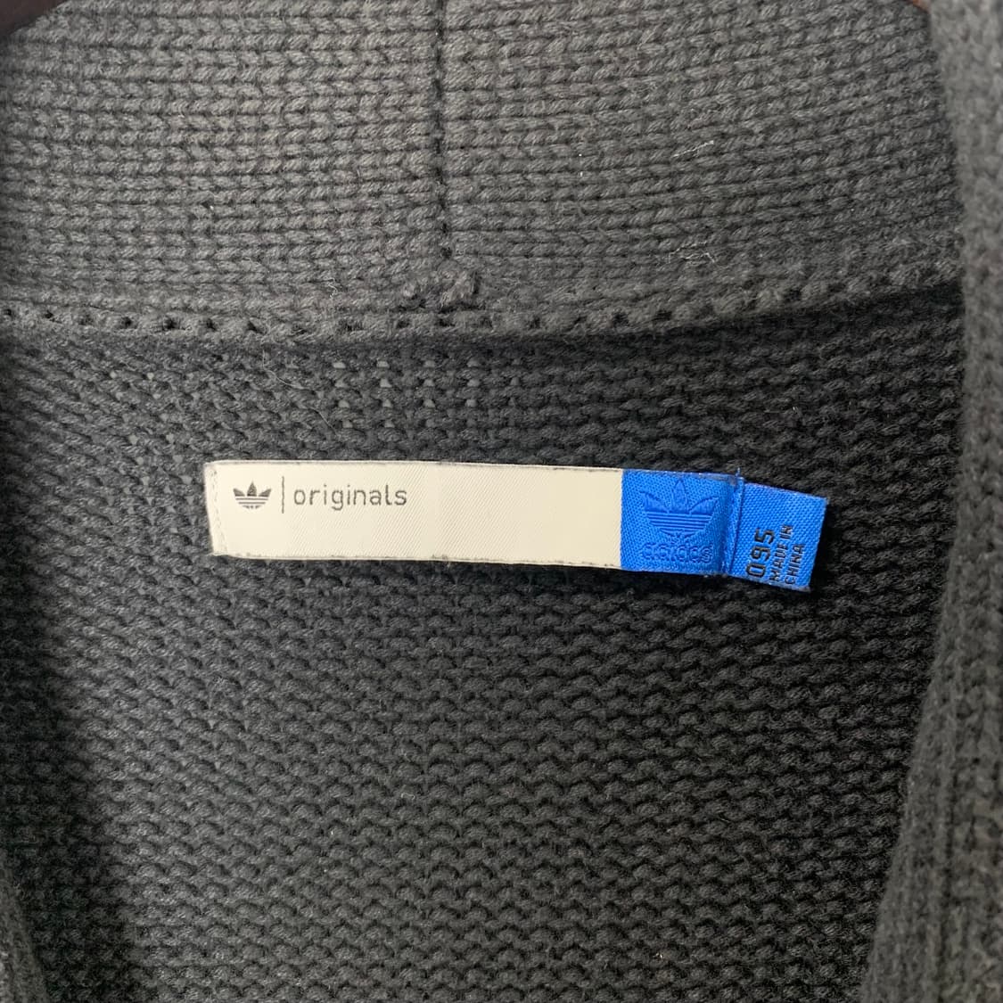 아디다스 3로고 블랙 숄카라 니트 가디건 상품이미지6