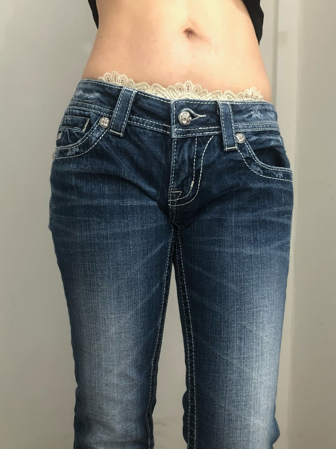 MISSME cubic detail lowrise denim pants  상품이미지2