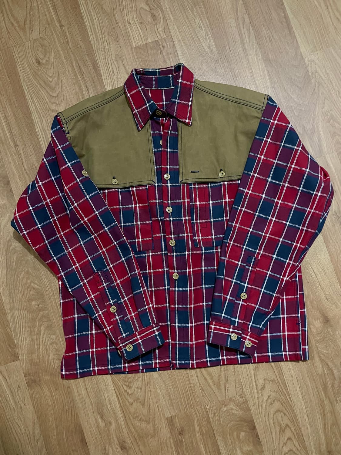 케네스 필드 헤비 코튼 체크 셔츠 m 상품이미지6