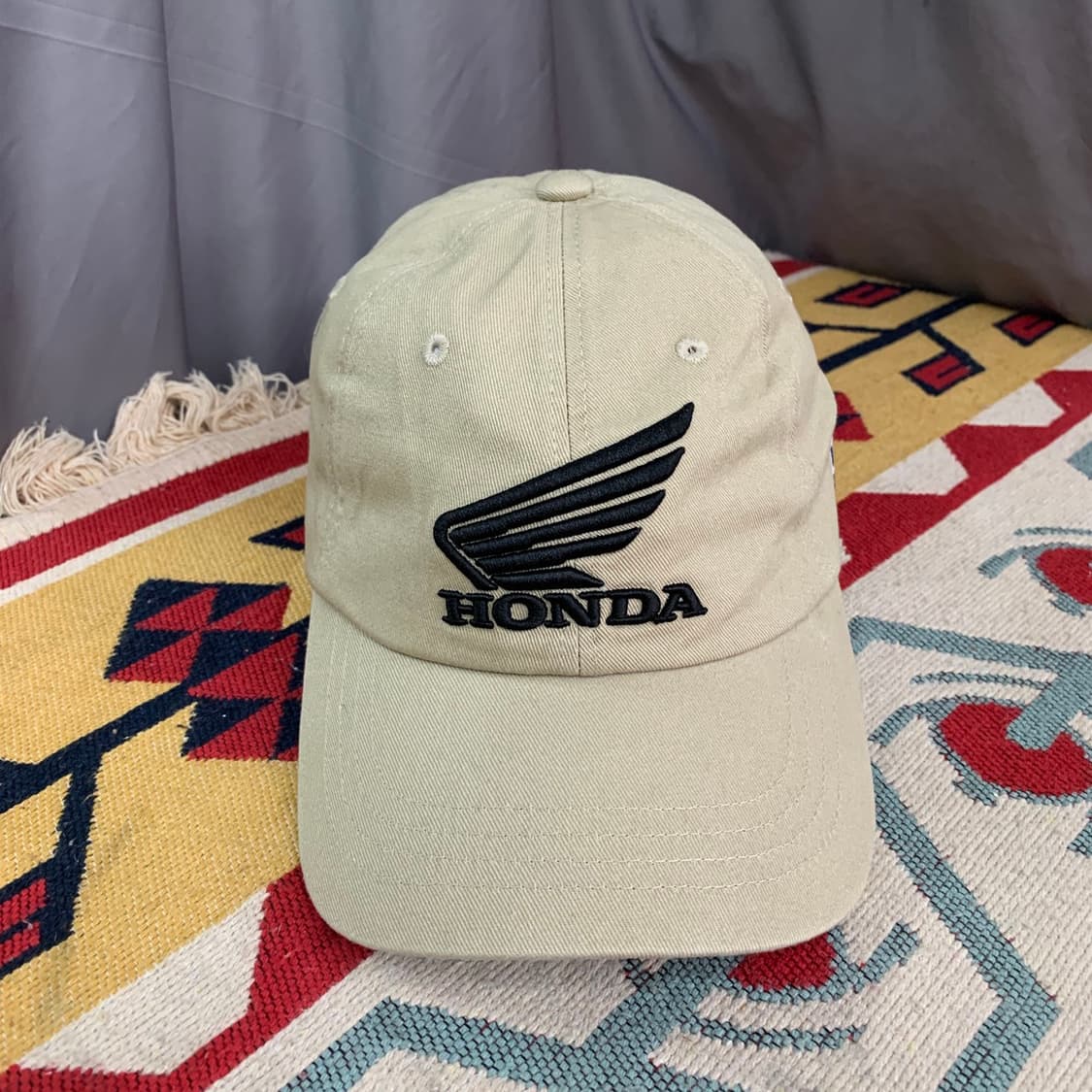 HONDA 혼다 모터사이클 베이지 로고 볼캡 모자 상품이미지2