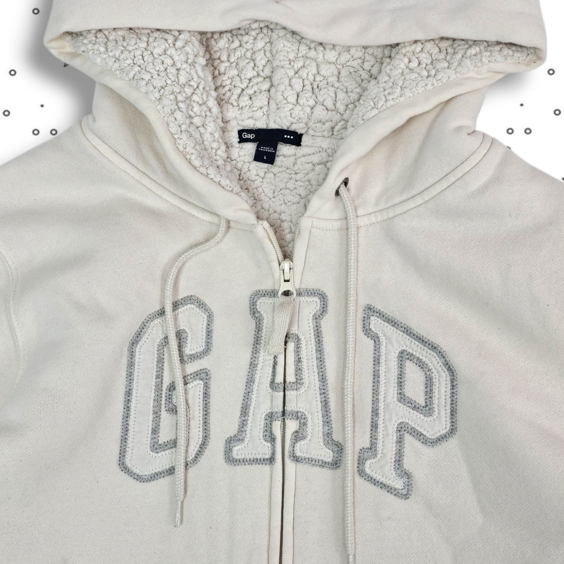 L GAP 갭 로고 셰르파 양털 후드집업 상품이미지2