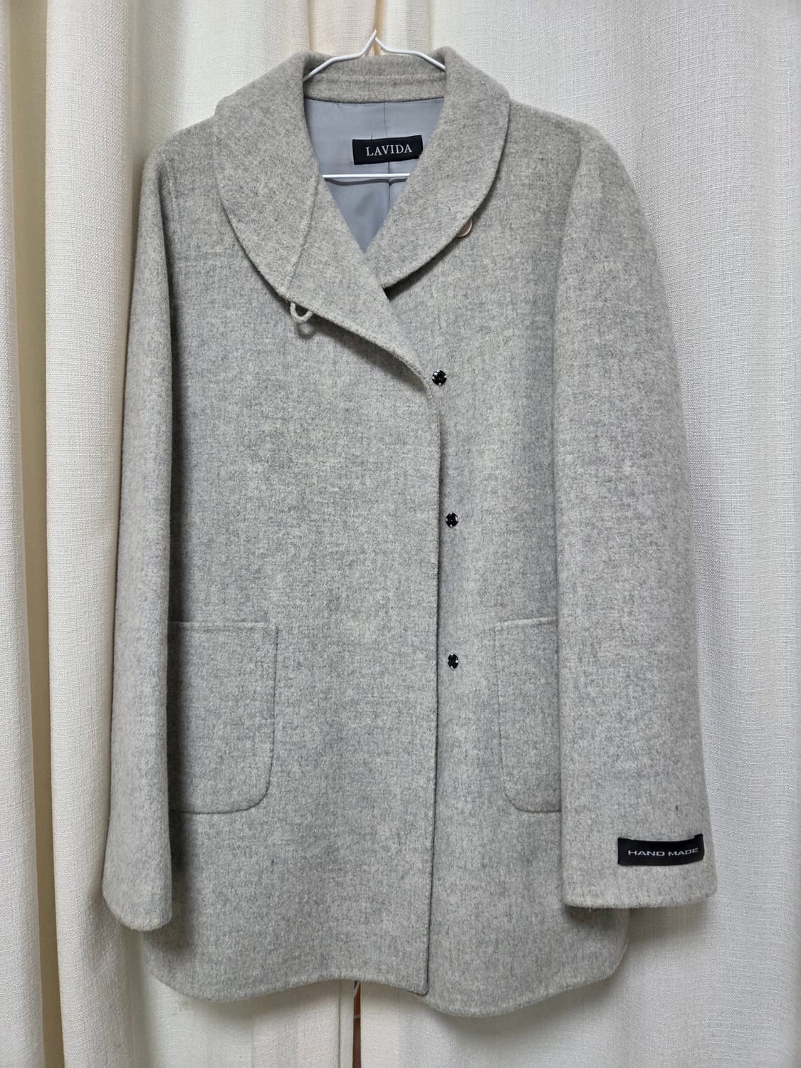 핸드메이드 반 코트 그레이 상품이미지2