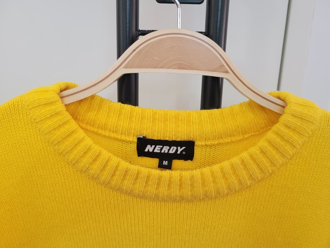널디 NERDY 컬러 블록 니트 스웨터 오버핏 M사이즈 상품이미지2