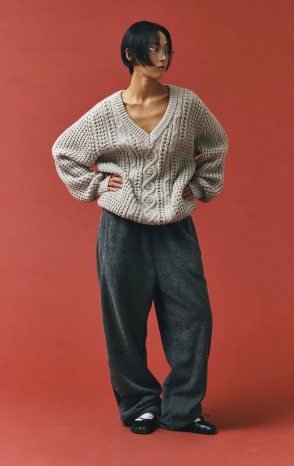 플리즈프로젝트 브이넥 니트 상품이미지2