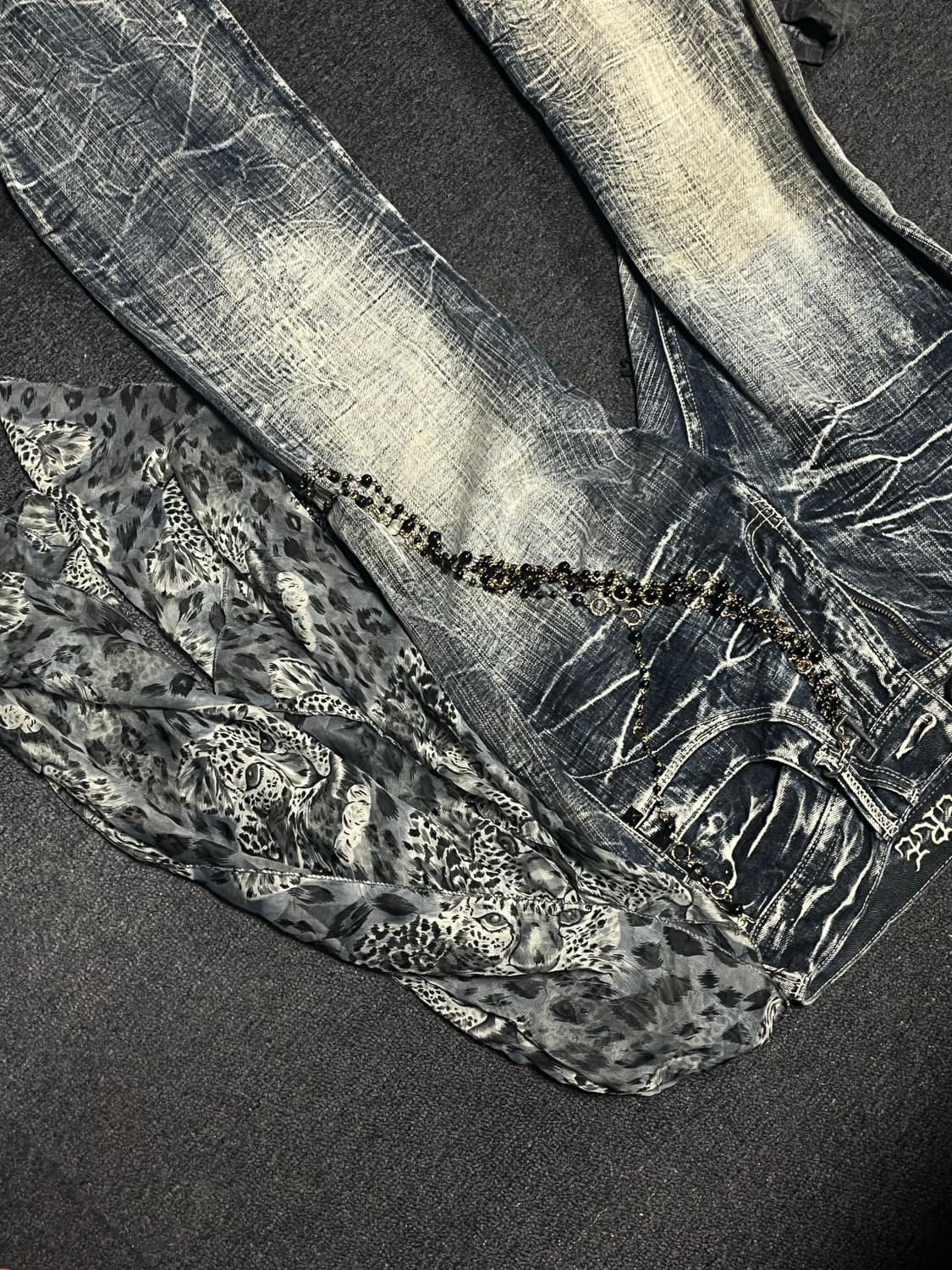 Punk leopard Grey scarf 상품이미지2