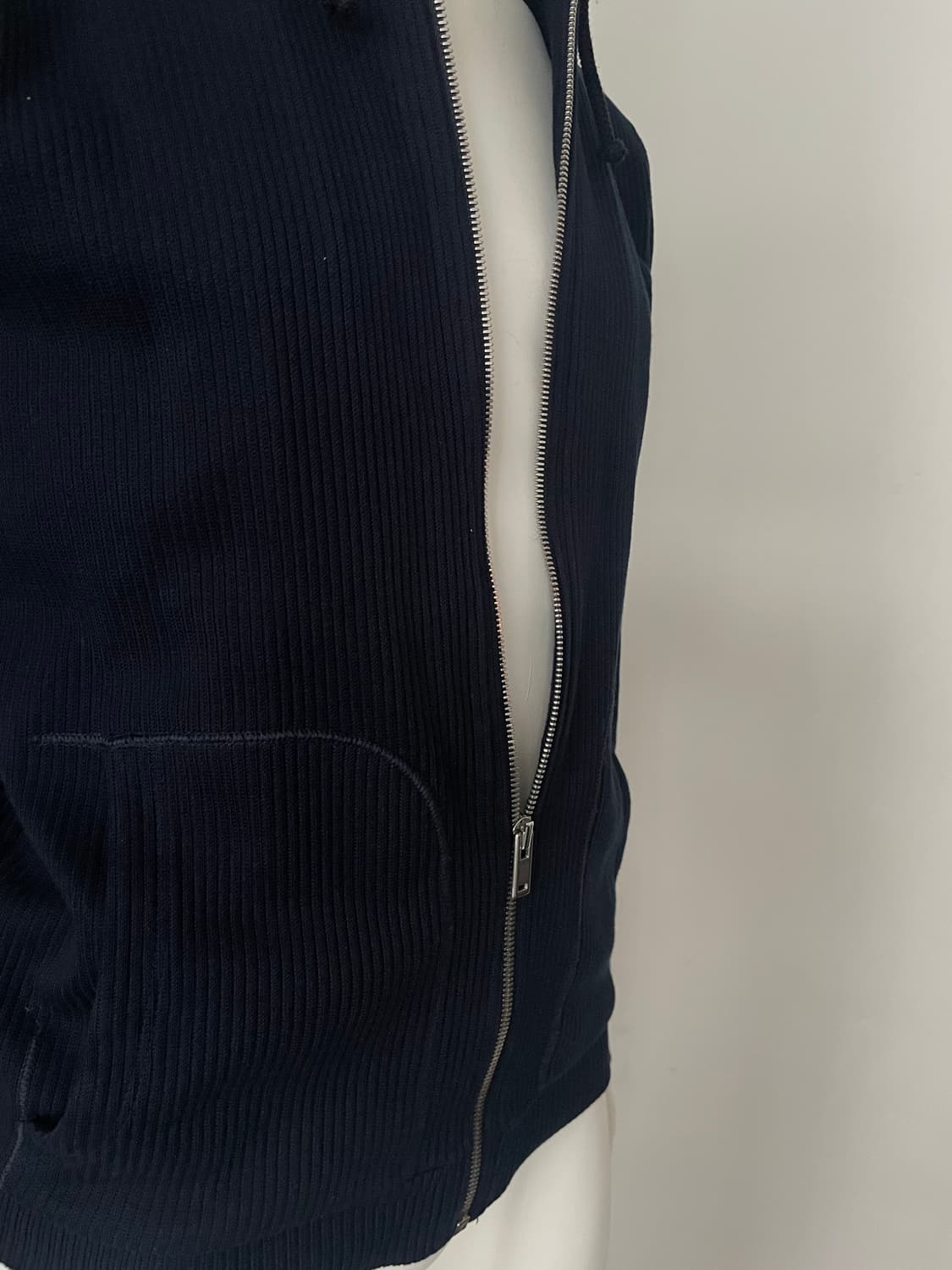 rib knit hoodie zip up 상품이미지3