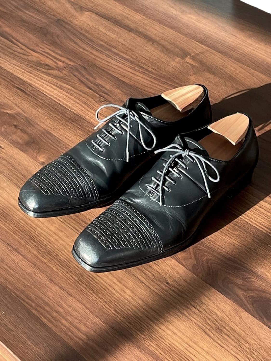 프라다 00s 아카이브 Perforated 더비슈즈 y2k 상품이미지3